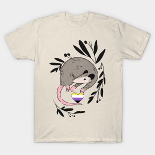 Nonbinary Pride Possum T-Shirt